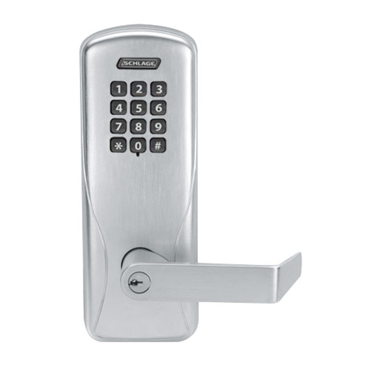 CO200-CY-70-KP-RHO-PD-619 Schlage Standalone Cylindrical Electronic Keypad locks in Satin Nickel