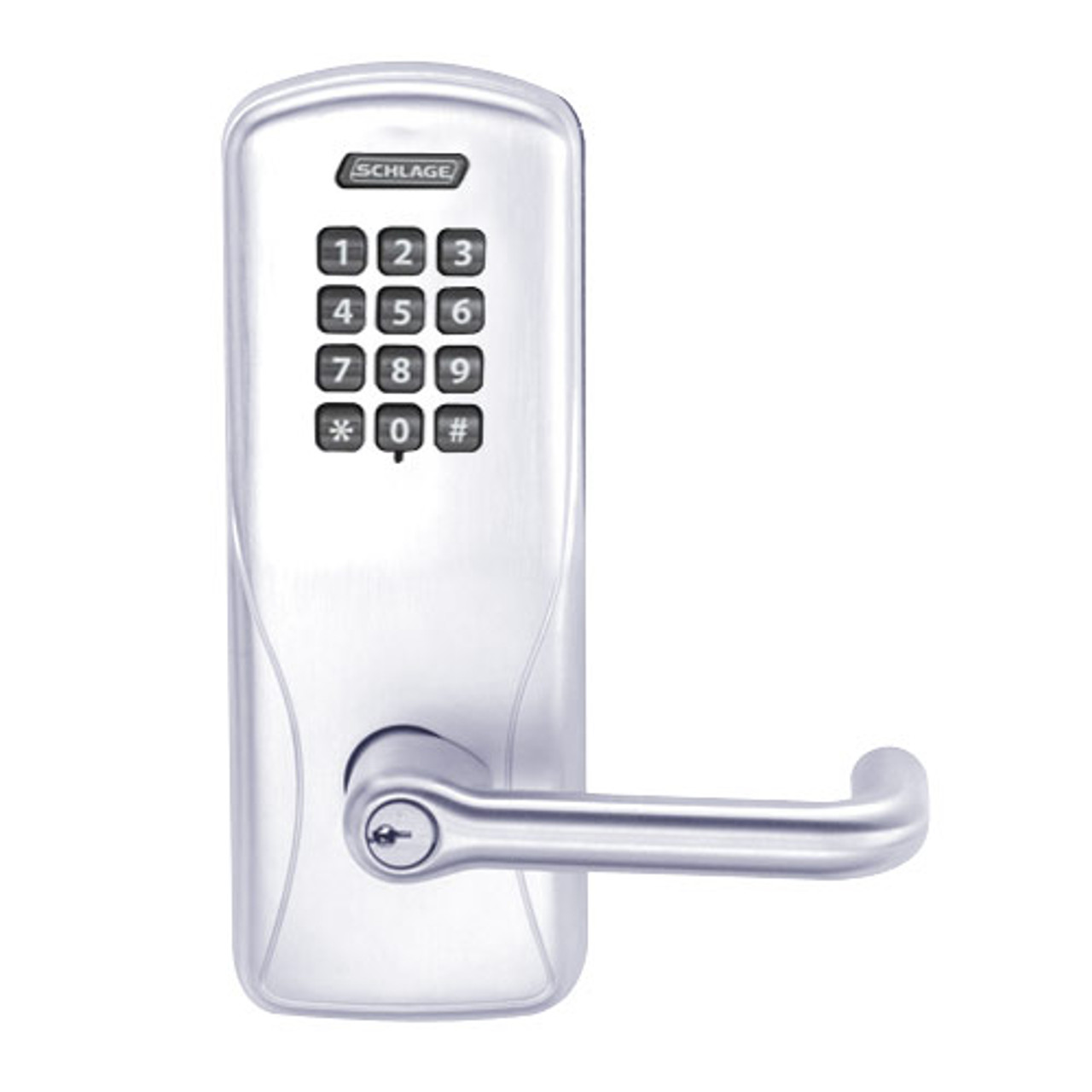 CO200-MS-50-KP-TLR-PD-625 Mortise Electronic Keypad Locks in Bright Chrome