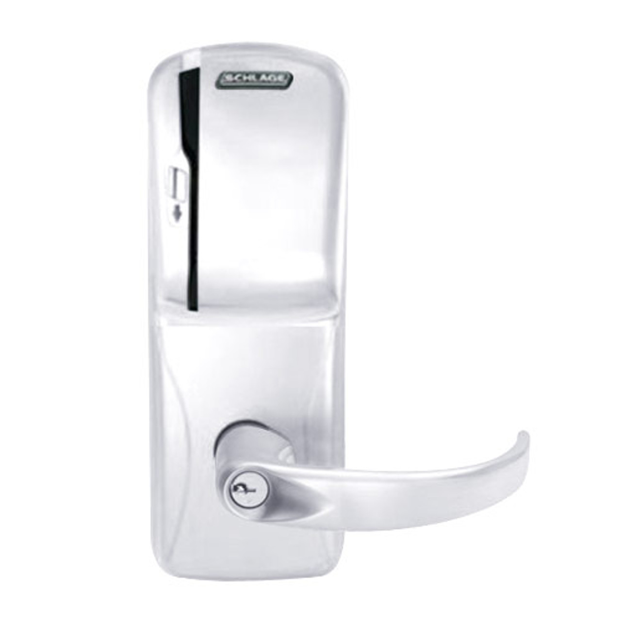 CO200-MD-40-MS-SPA-PD-625 Mortise Deadbolt Standalone Electronic Magnetic Stripe Locks in Bright Chrome