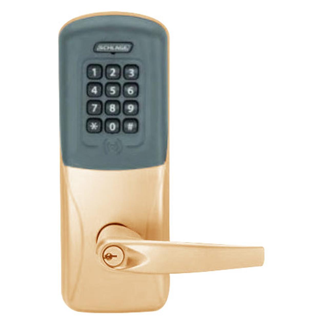 CO200-CY-70-PRK-ATH-PD-612 Schlage Standalone Cylindrical Electronic Proximity with Keypad Locks in Satin Bronze