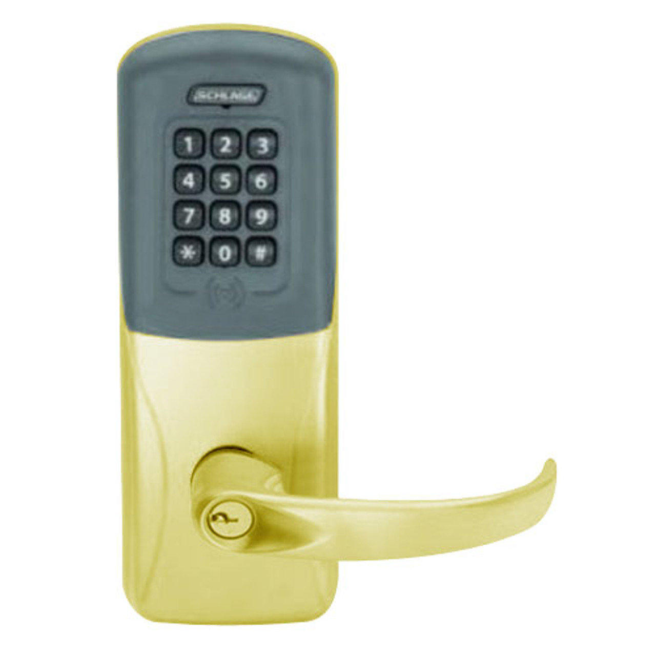 CO200-MD-40-PRK-SPA-PD-605 Mortise Deadbolt Standalone Electronic Proximity with Keypad Locks in Bright Brass