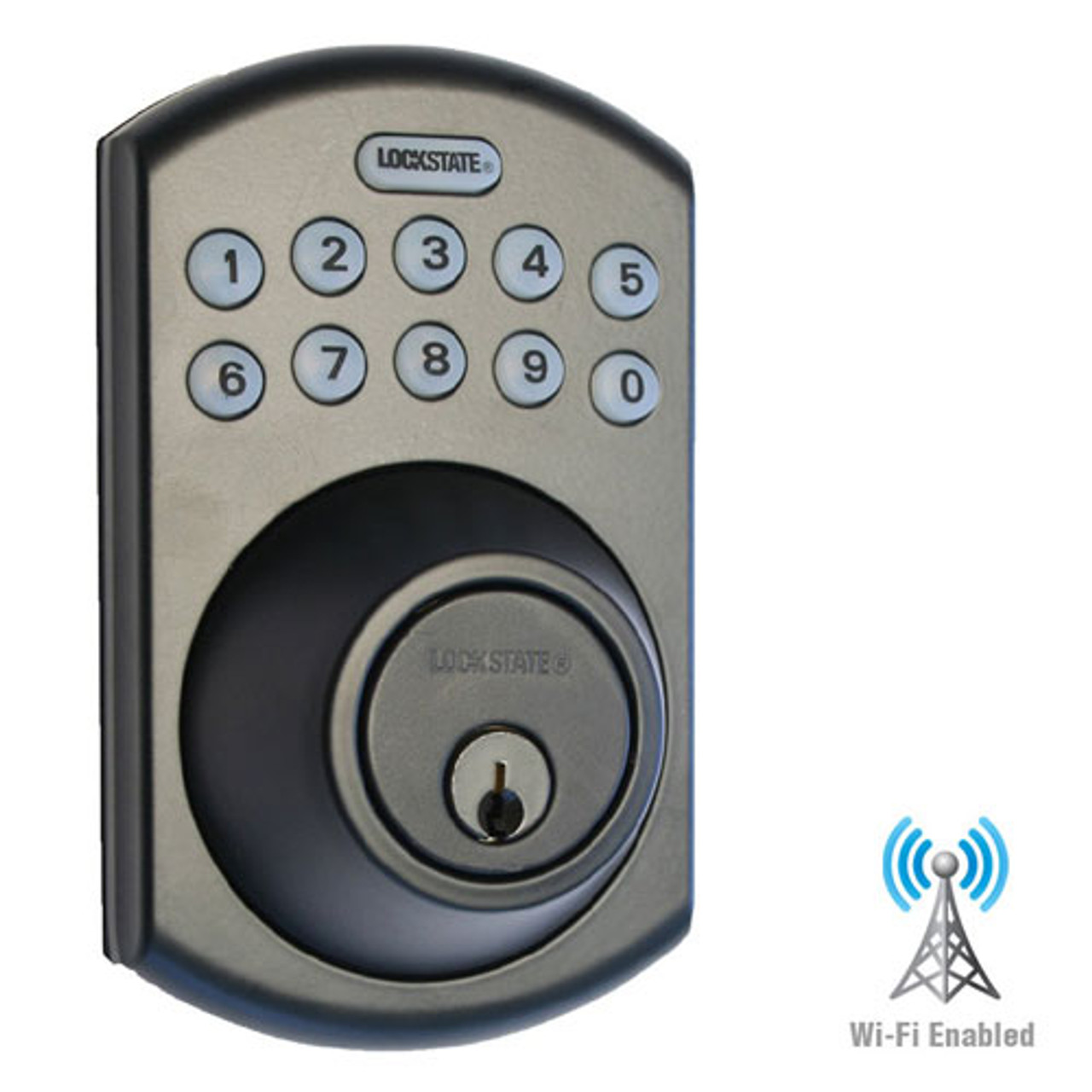 OE-550DB-683 Lockstate Remote Lock Wi-Fi Keypad Deadbolt in Tuscany Bronze