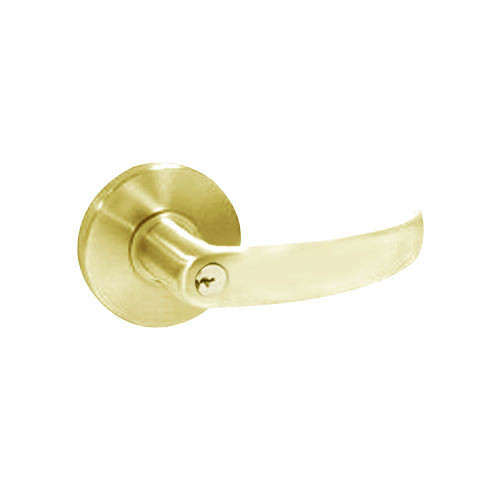 MA571P-QG-605 Falcon Mortise Locks MA Series Dormitory Exit with QG Lever in Bright Brass Finish