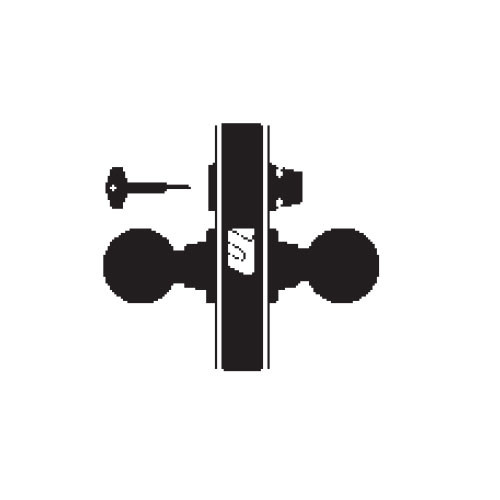 MA321-QG-625 Falcon Mortise Locks MA Series Privacy with QG Lever in Bright Chrome