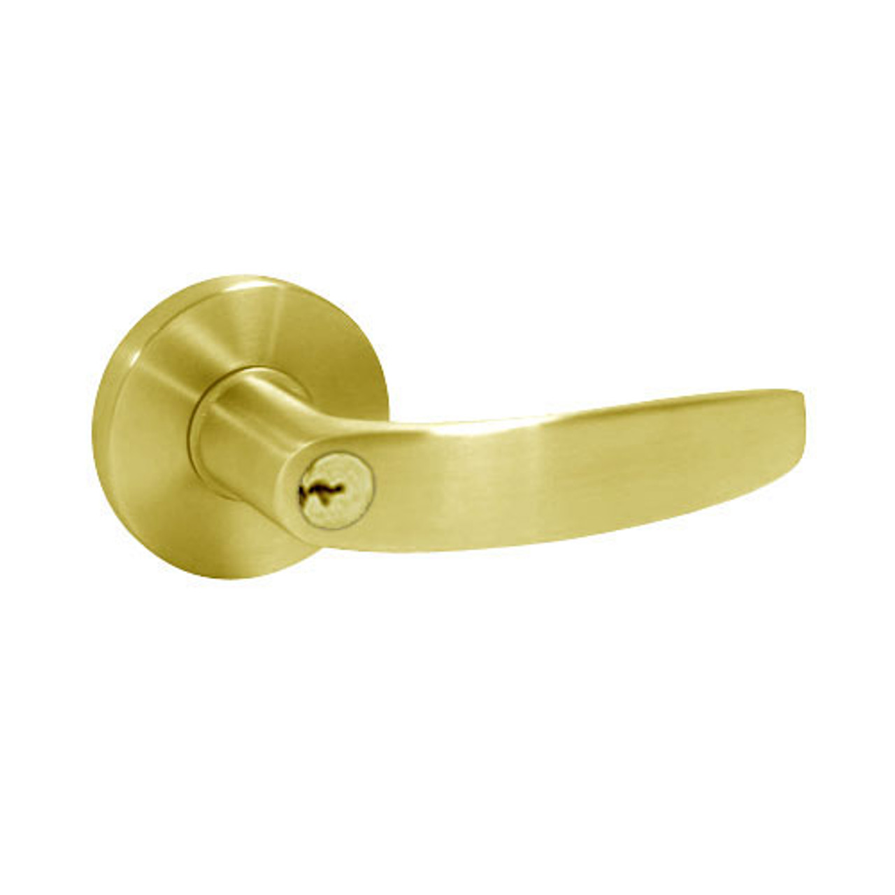 MA381P-AG-605 Falcon Mortise Locks MA Series Apartment/Exit with AG Lever in Bright Brass Finish