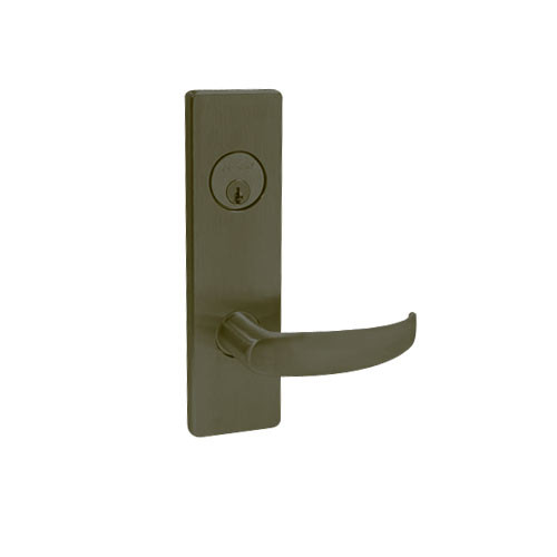 MA521P-QN-613 Falcon Mortise Locks MA Series Entry/Office QN Lever with Escutcheon Style in Oil Rubbed Bronze Finish