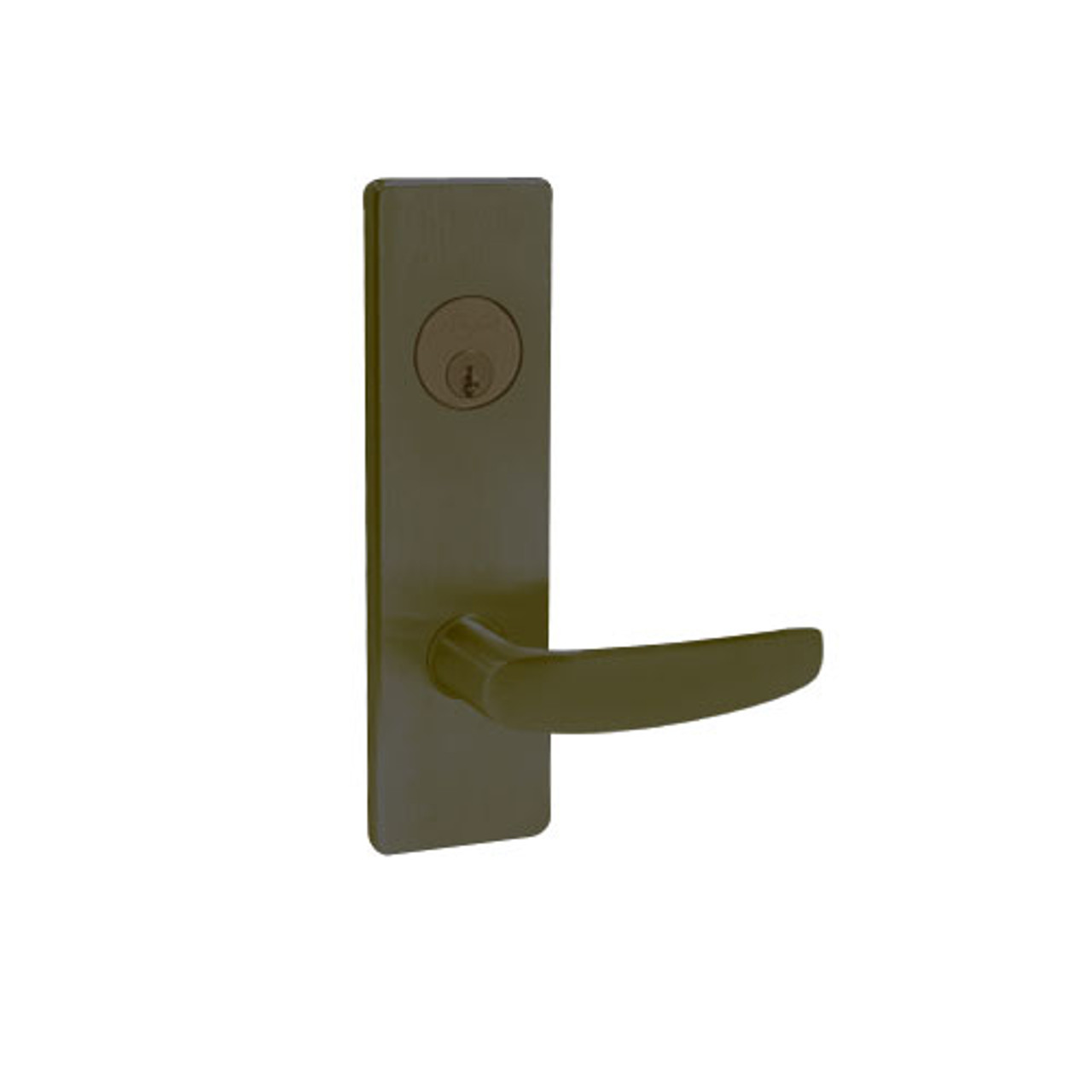 MA621P-AN-613 Falcon Mortise Locks MA Series Front Door AN Lever with Escutcheon Style in Oil Rubbed Bronze Finish