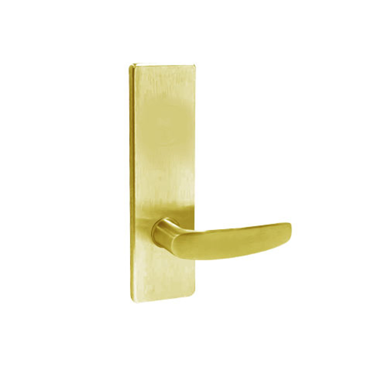 MA12-AN-606 Falcon Mortise Locks MA Series Half Dummy AN Lever with Escutcheon Style in Satin Brass Finish