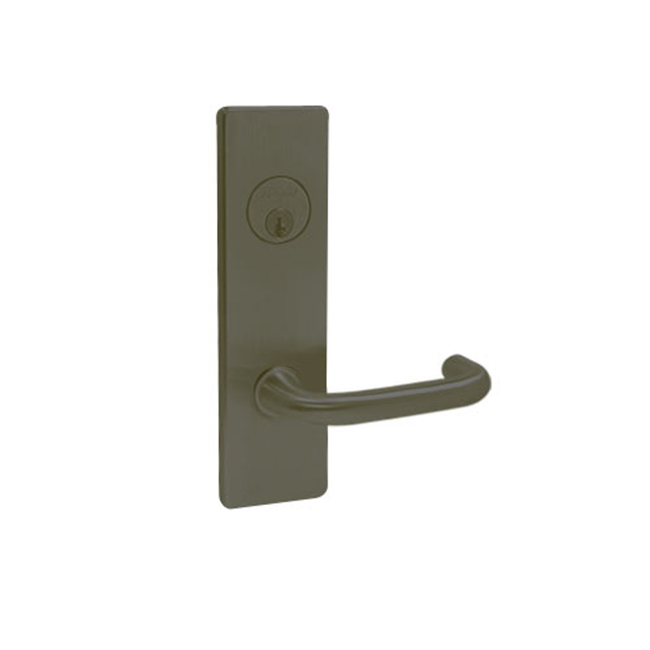 MA521P-SN-613 Falcon Mortise Locks MA Series Entry/Office SN Lever with Escutcheon Style in Oil Rubbed Bronze Finish