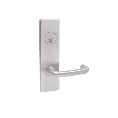 MA641P-SN-630 Falcon Mortise Locks MA Series Dormitory SN Lever with Escutcheon Style in Satin Stainless Finish