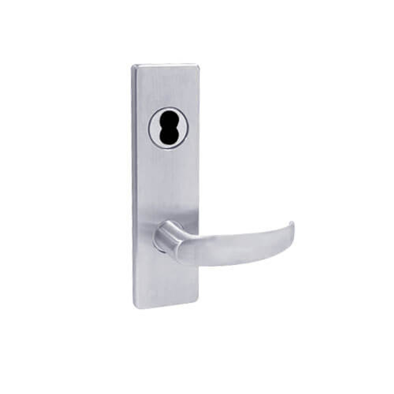 MA621BD-QN-626 Falcon Mortise Locks MA Series Front Door QN Lever with Escutcheon Style in Satin Chrome Finish