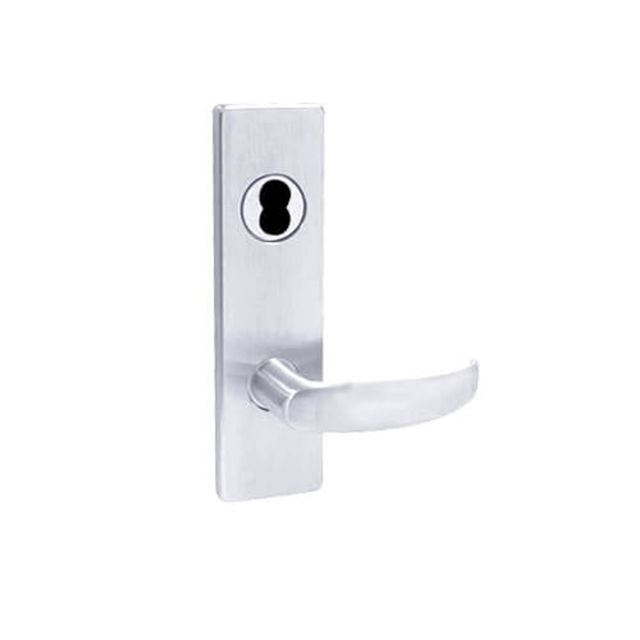 MA371BD-QN-625 Falcon Mortise Locks MA Series Store Door QN Lever with Escutcheon Style in Bright Chrome Finish