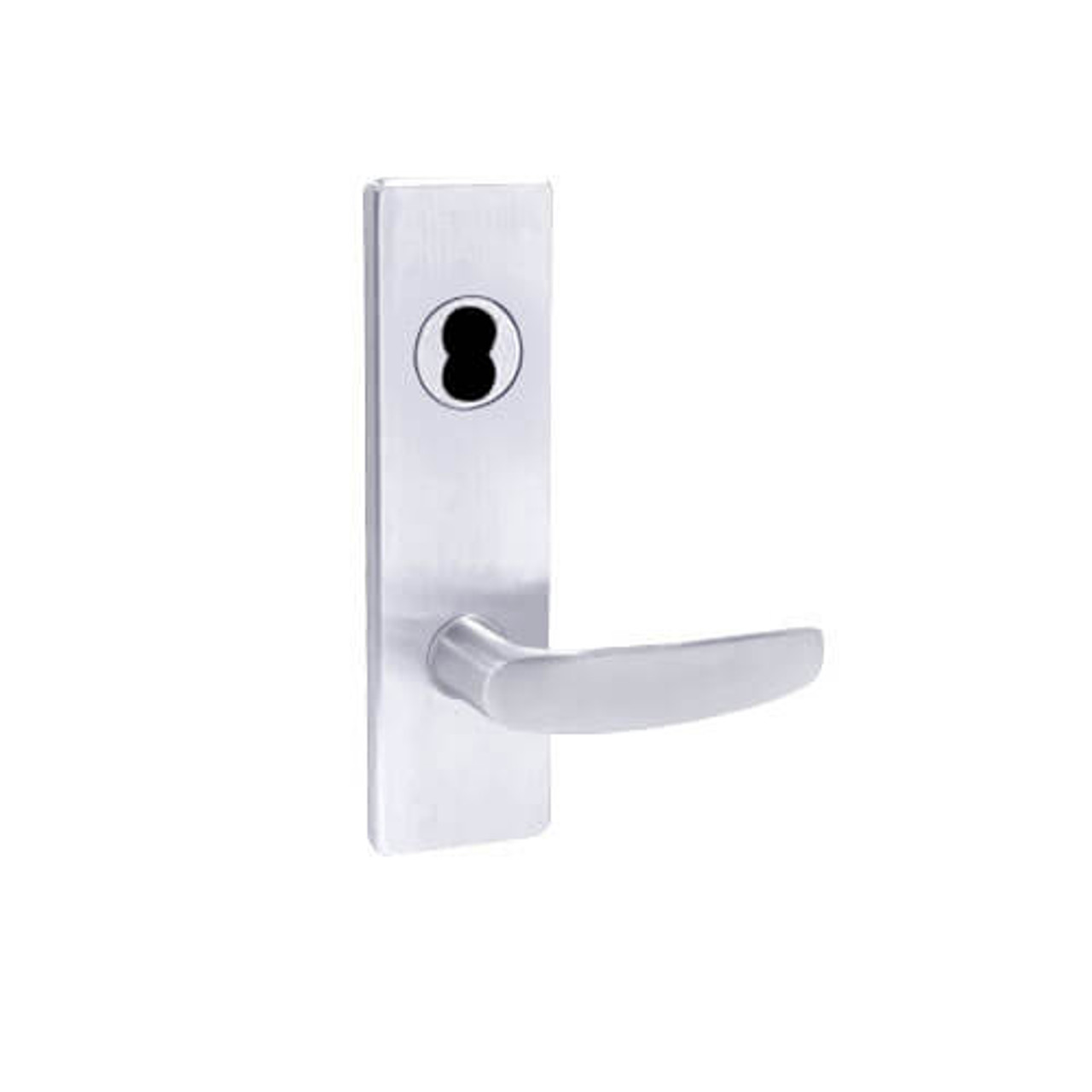 MA521BD-AN-625 Falcon Mortise Locks MA Series Entry/Office AN Lever with Escutcheon Style in Bright Chrome Finish