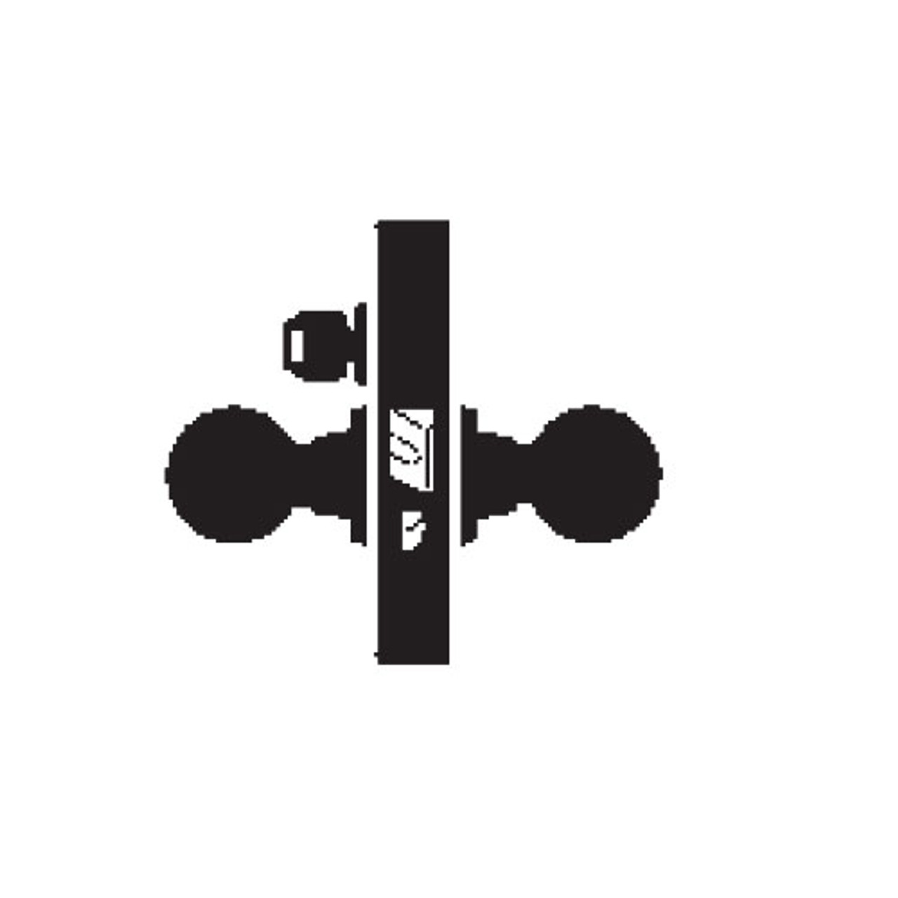 MA581BD-AN-625 Falcon Mortise Locks MA Series Storeroom AN Lever with Escutcheon Style Prepped for SFIC in Bright Chrome