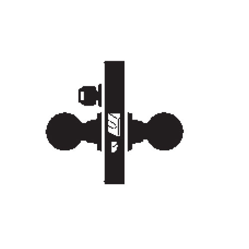 MA581BD-DN-625 Falcon Mortise Locks MA Series Storeroom DN Lever with Escutcheon Style Prepped for SFIC in Bright Chrome