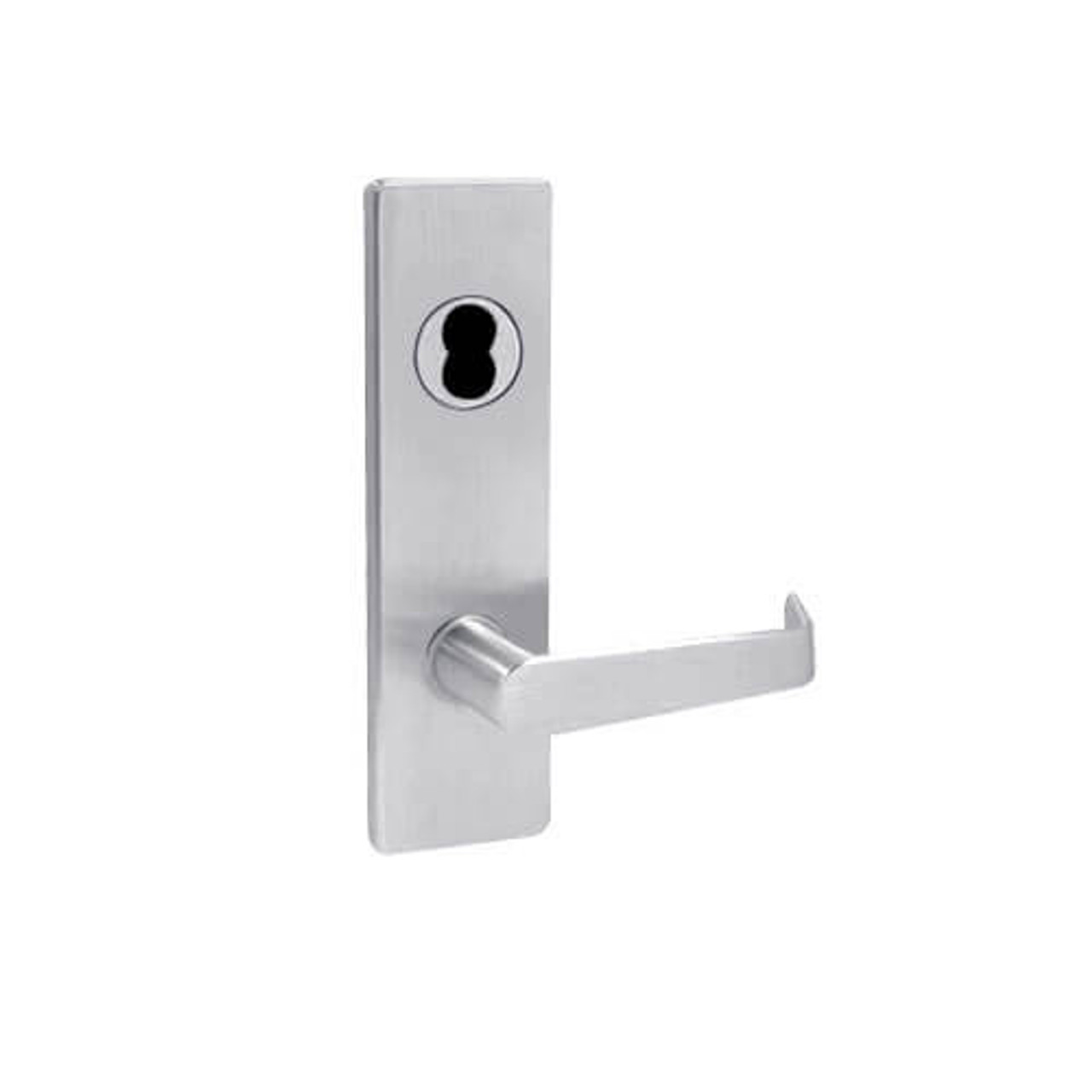 MA621BD-DN-626 Falcon Mortise Locks MA Series Front Door DN Lever with Escutcheon Style in Satin Chrome Finish