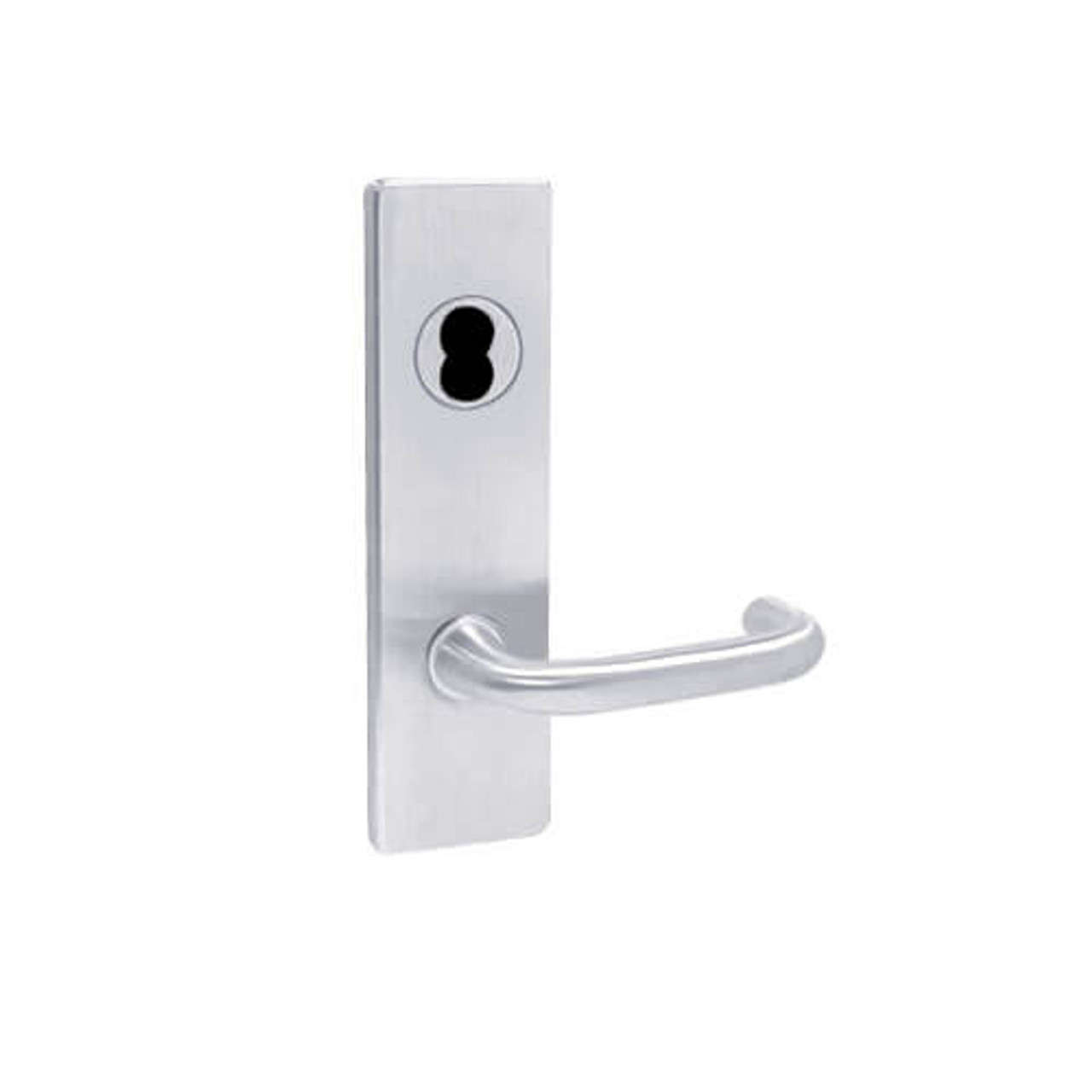 MA641BD-SN-625 Falcon Mortise Locks MA Series Dormitory SN Lever with Escutcheon Style in Bright Chrome Finish