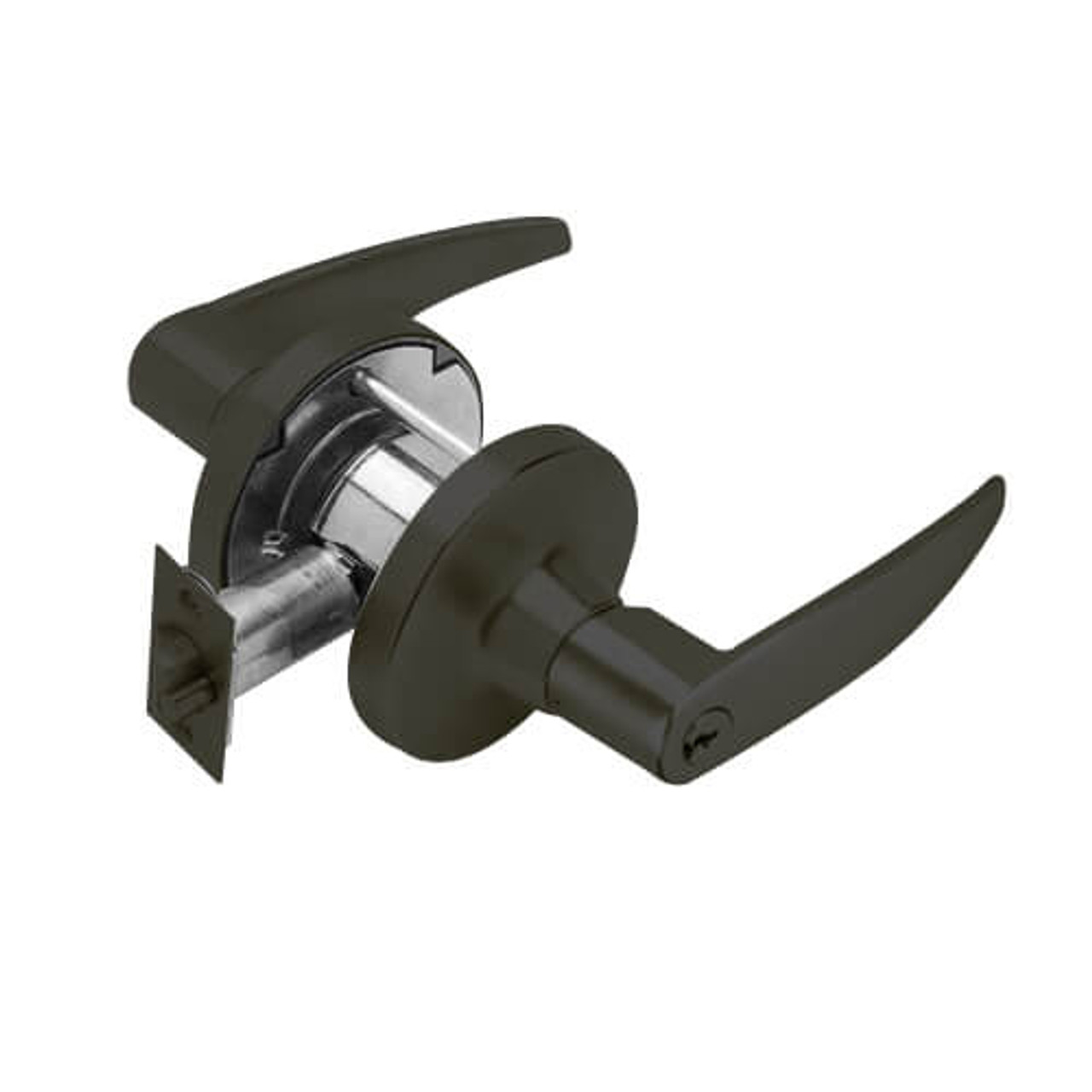 T521PD-A-613 Falcon T Series Cylindrical Office Lock with Avalon Lever Style in Oil Rubbed Bronze Finish