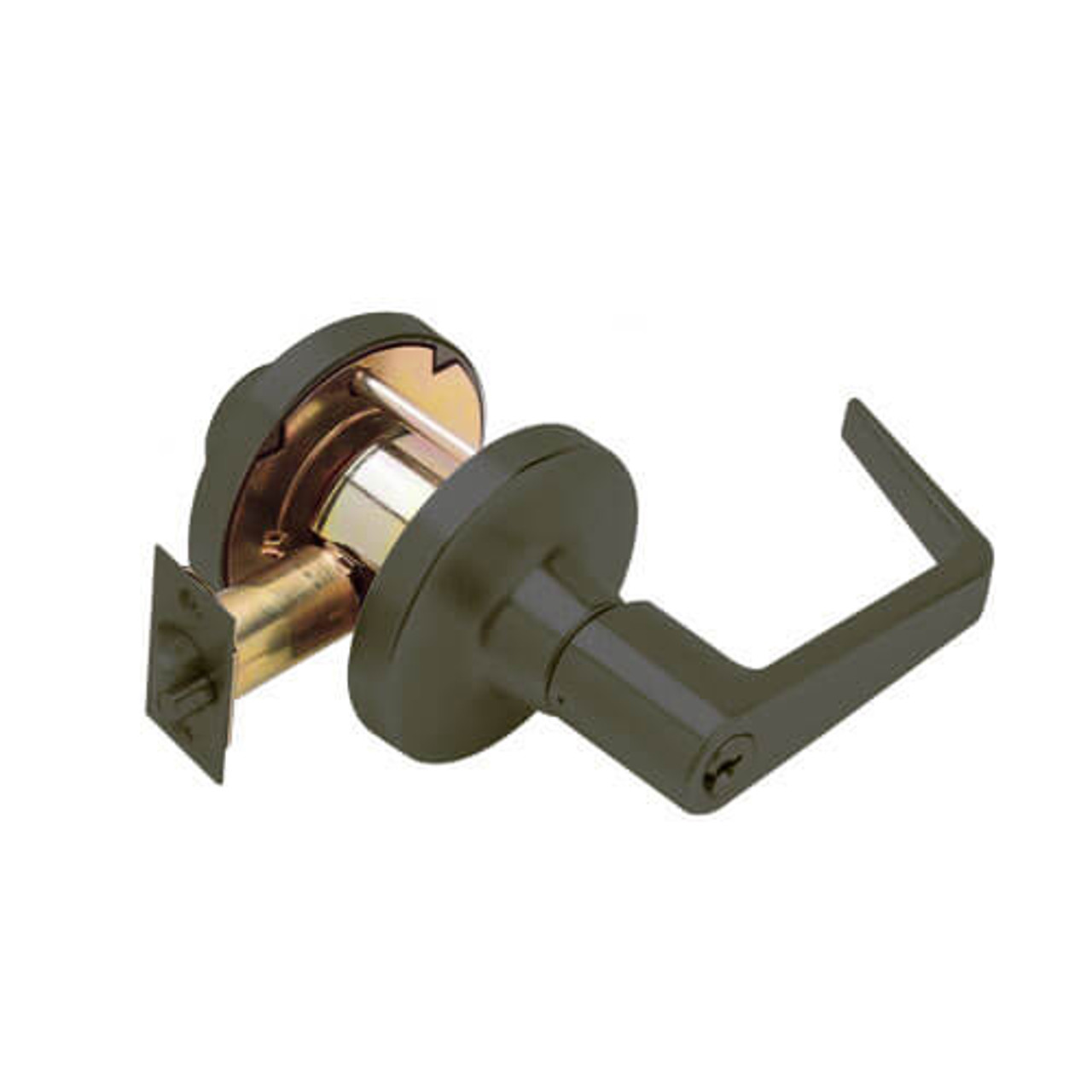 T351PD-D-613 Falcon T Series Cylindrical Closet Lock with Dane Lever Style  in Oil Rubbed Bronze