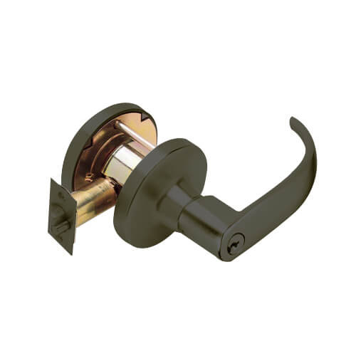 T351PD-Q-613 Falcon T Series Cylindrical Closet Lock with Quantum Lever Style in Oil Rubbed Bronze Finish