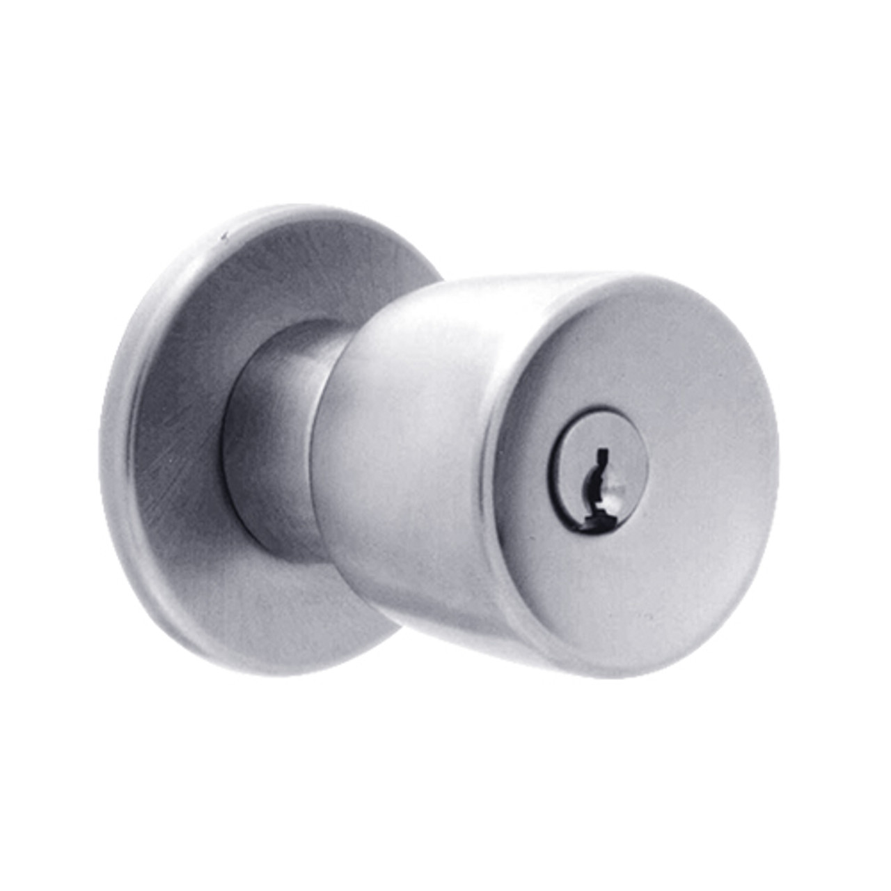 X501PD-EG-626 Falcon X Series Cylindrical Entry Lock with Elite-Gala Knob Style in Satin Chrome Finish