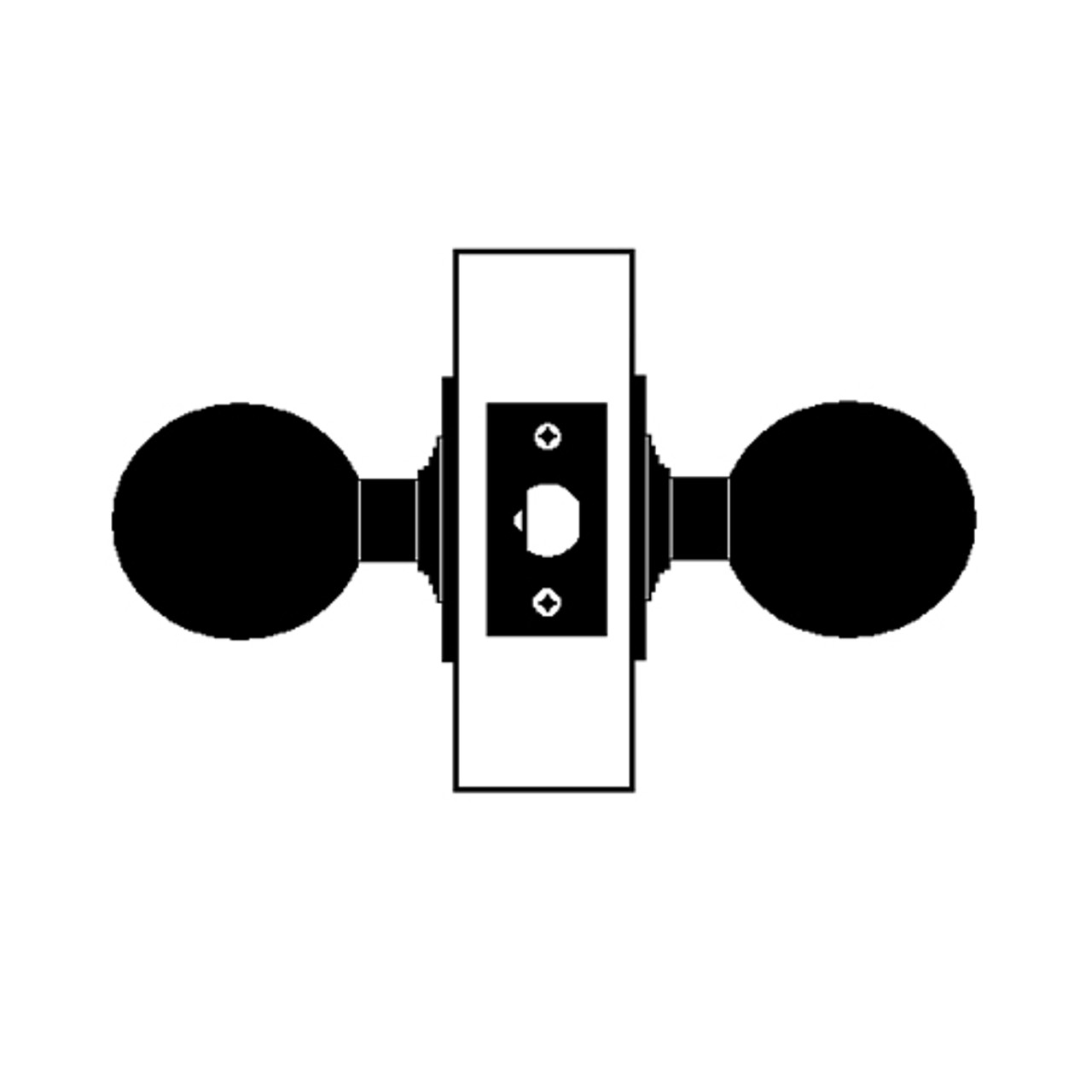 X101S-EG-605 Falcon X Series Cylindrical Passage Lock with Elite-Gala Knob Style in Bright Brass