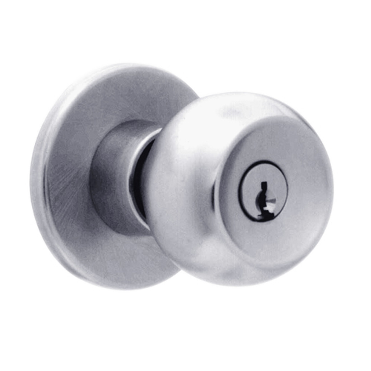 X501PD-TG-626 Falcon X Series Cylindrical Entry Lock with Troy-Gala Knob Style in Satin Chrome Finish