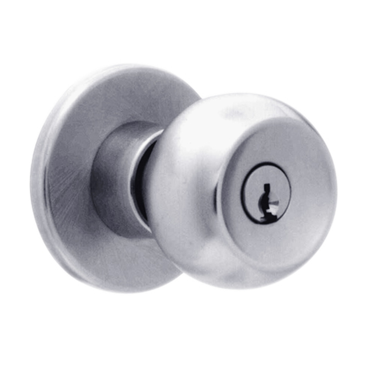 X571PD-TG-626 Falcon X Series Cylindrical Dormitory Lock with Troy-Gala Knob Style in Satin Chrome Finish