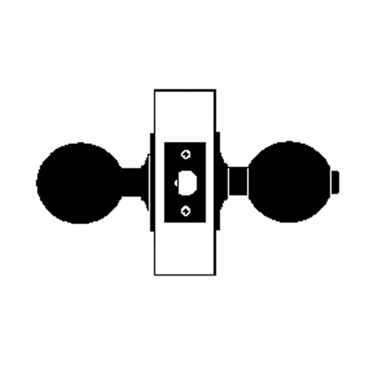 X301S-TG-605 Falcon X Series Cylindrical Privacy Lock with Troy-Gala Knob Style in Bright Brass