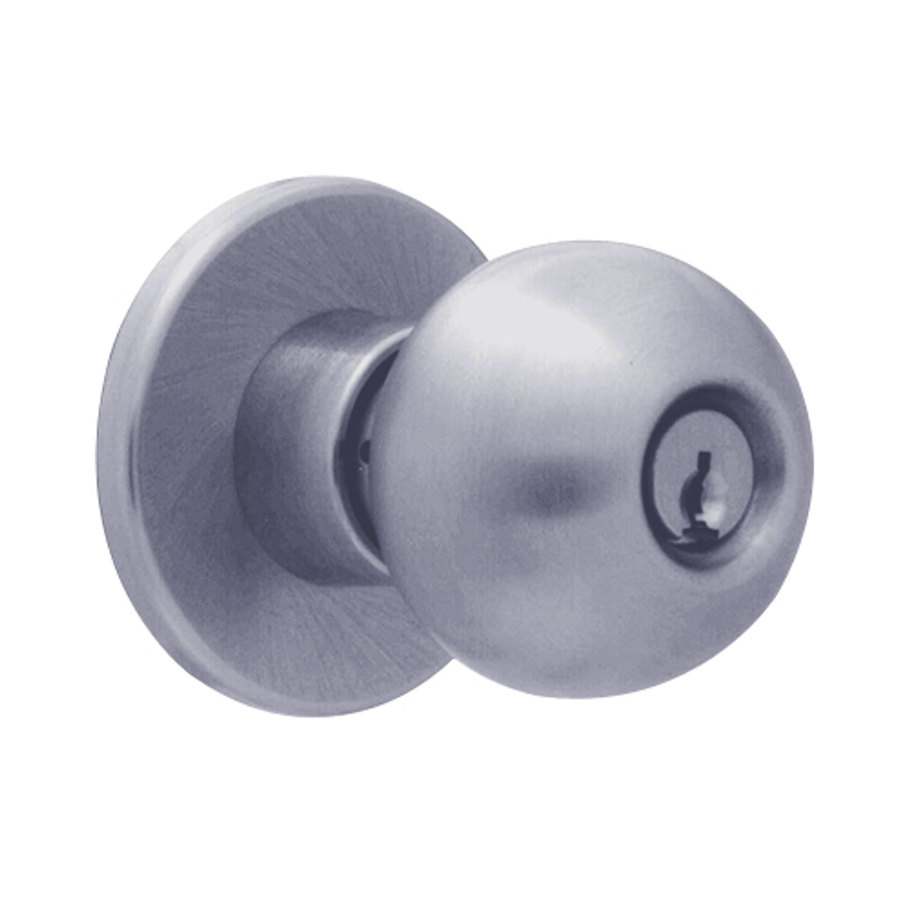 X521PD-HG-626 Falcon X Series Cylindrical Office Lock with Hana-Gala Knob Style in Satin Chrome Finish