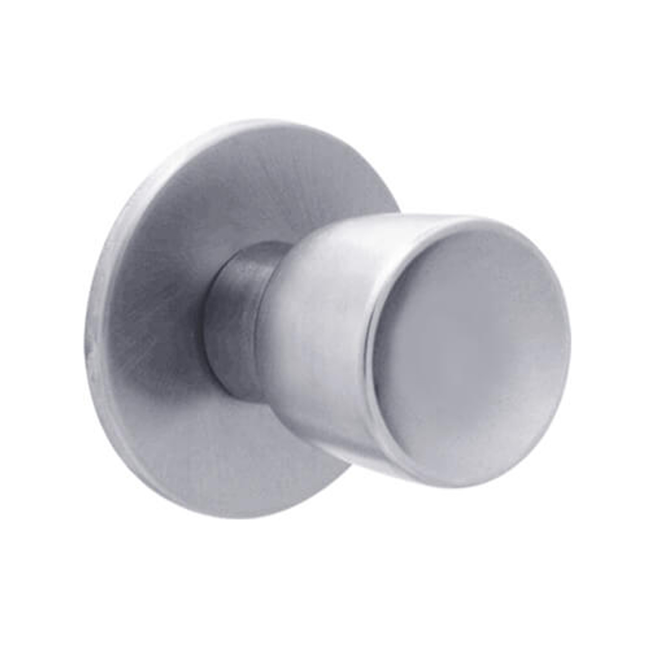 X12-EY-625 Falcon X Series Cylindrical Single Dummy Trim with Elite-York Knob Style in Bright Chrome Finish