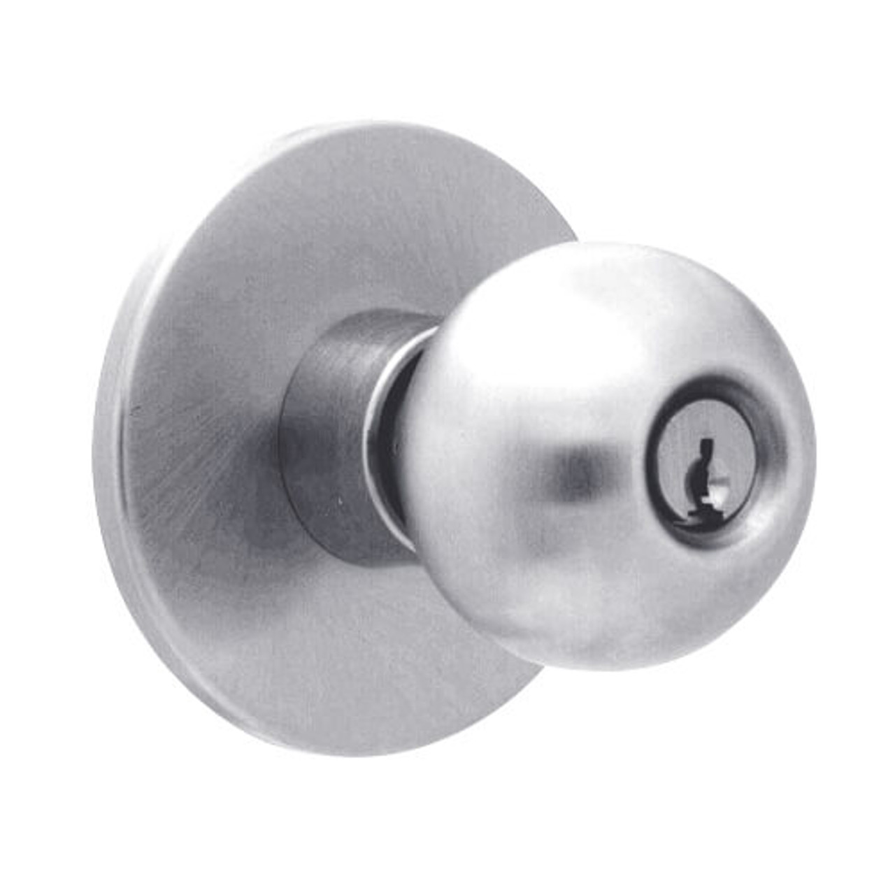 X521PD-HY-625 Falcon X Series Cylindrical Office Lock with Hana-York Knob Style in Bright Chrome Finish