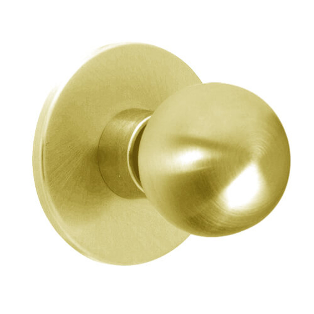 X12-HY-605 Falcon X Series Cylindrical Single Dummy Trim with Hana-York Knob Style in Bright Brass Finish