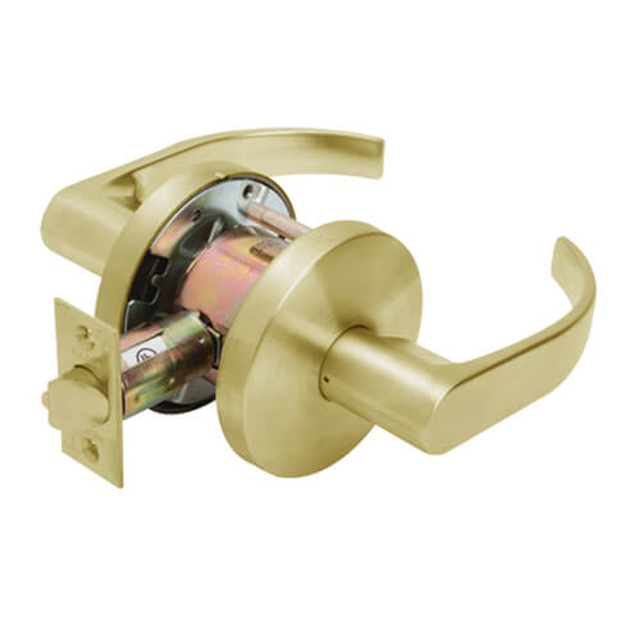 W101S-Q-606 Falcon W Series Cylindrical Passage Lock with Quantum Lever Style in Satin Brass Finish