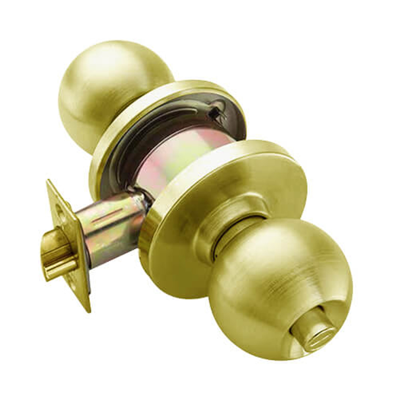 W301S-H-606 Falcon W Series Cylindrical Privacy Lock with Hana Knob Style in Satin Brass Finish