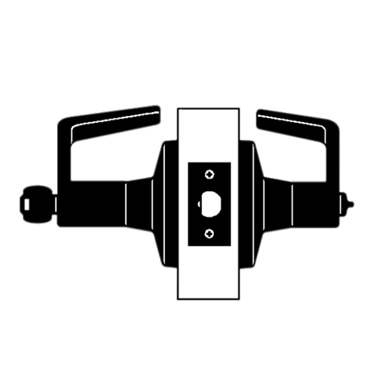 W511BD-Q-626 Falcon W Series Cylindrical Entry/Office Lock with Quantum Lever Style Prepped for SFIC in Satin Chrome