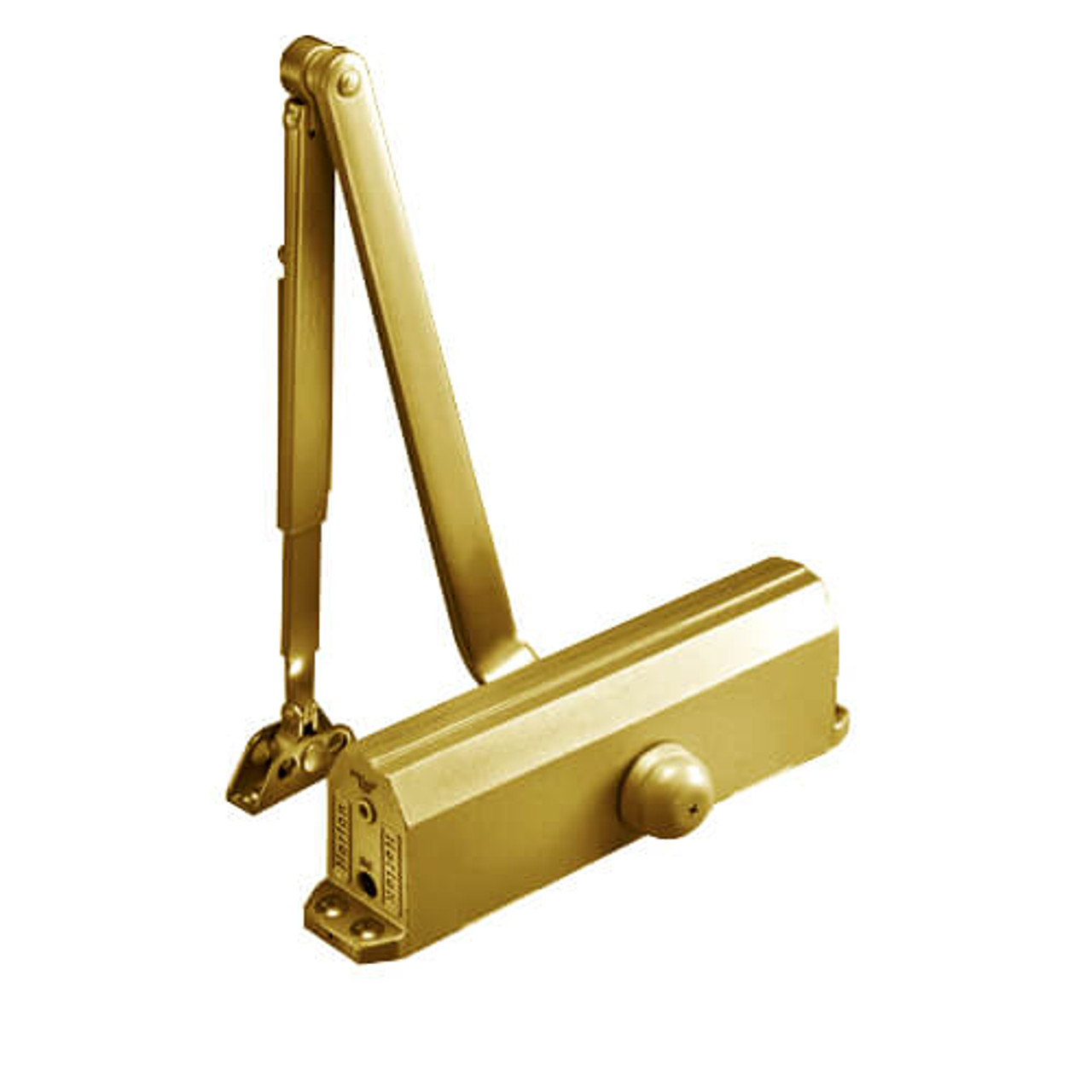 1601H-696 Norton 1600 Series Hold Open Adjustable Door Closer in Satin Brass Painted Finish