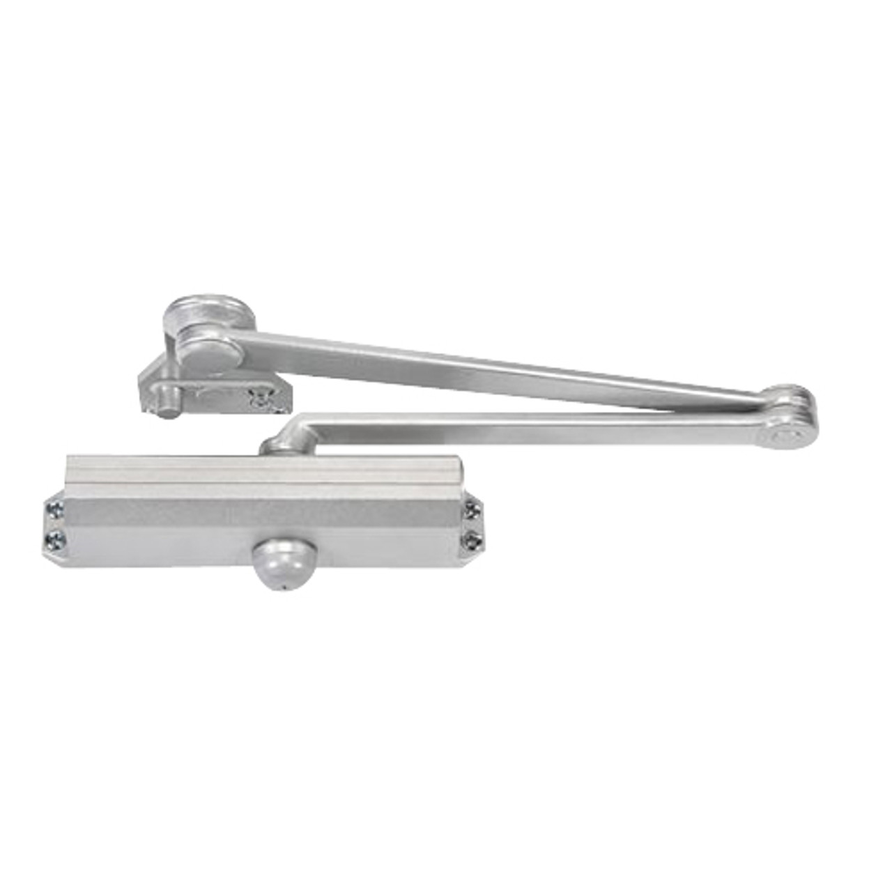 CPS1601-689 Norton 1600 Series Non Hold Open Adjustable Door Closer with CloserPlus Spring Arm in Aluminum Finish