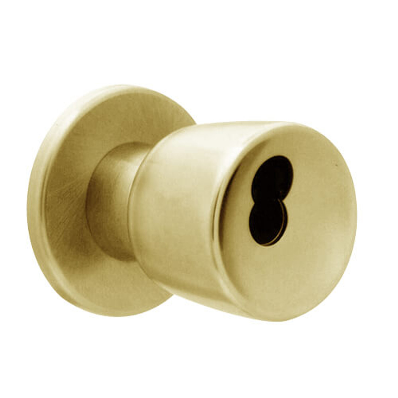 X501BD-EG-606 Falcon X Series Cylindrical Entry Lock with Elite-Gala Knob Style in Satin Brass Finish