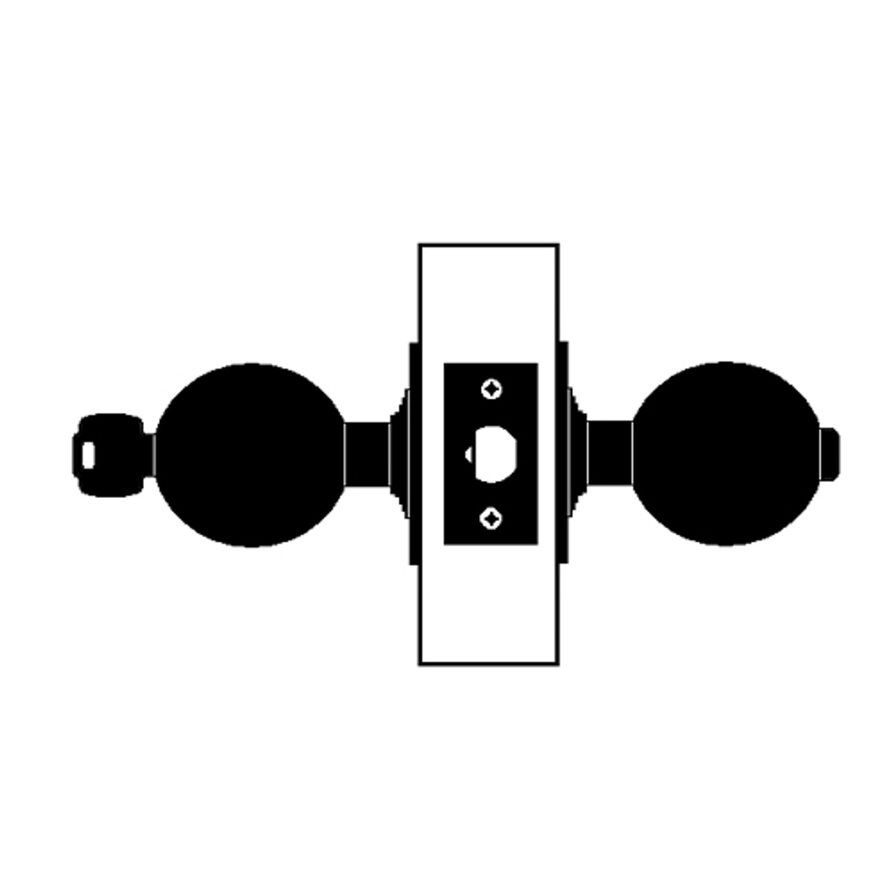 X511BD-TG-606 Falcon X Series Cylindrical Entry/Office Lock with Troy-Gala Knob Style Prepped for SFIC in Satin Brass