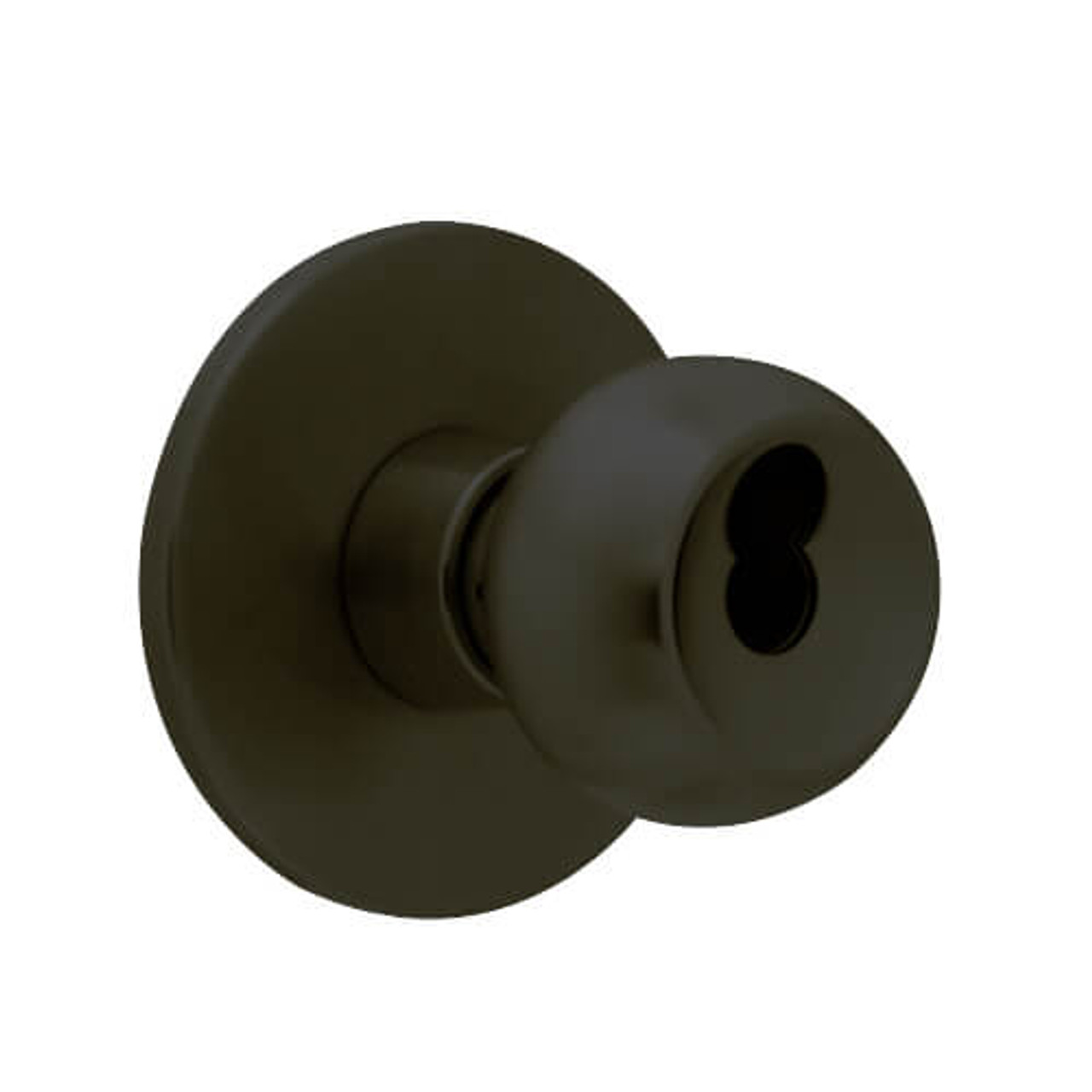 X521BD-TY-613 Falcon X Series Cylindrical Office Lock with Troy-York Knob Style in Oil Rubbed Bronze Finish