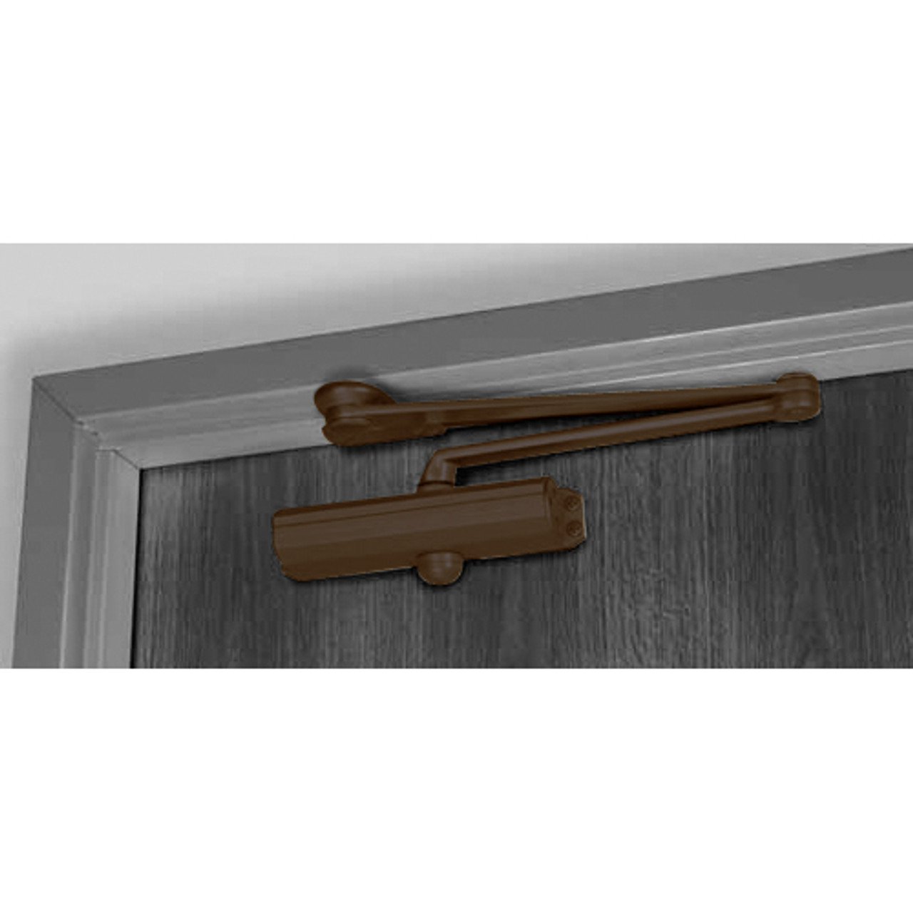 PR1601H-RH-690 Norton 1600 Series Hold Open Adjustable Door Closer with Parallel Rigid Arm in Statuary Bronze Finish