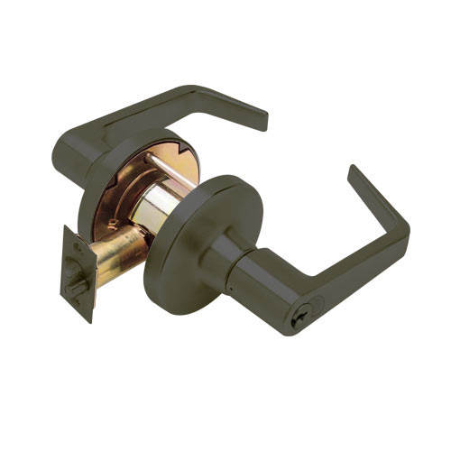T501GD-D-613 Falcon T Series Cylindrical Entry Lock with Dane Lever Style and Falcon SFIC Core in Oil Rubbed Bronze Finish