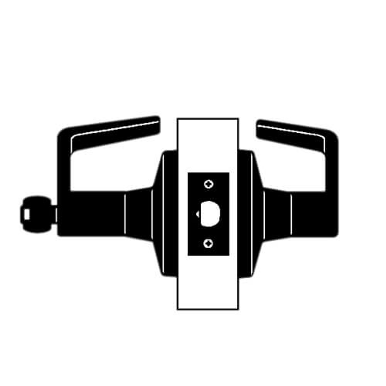 T561GD-D-626 Falcon T Series Cylindrical Classroom Lock with Dane Lever Style Prepped for SFIC in Satin Chrome