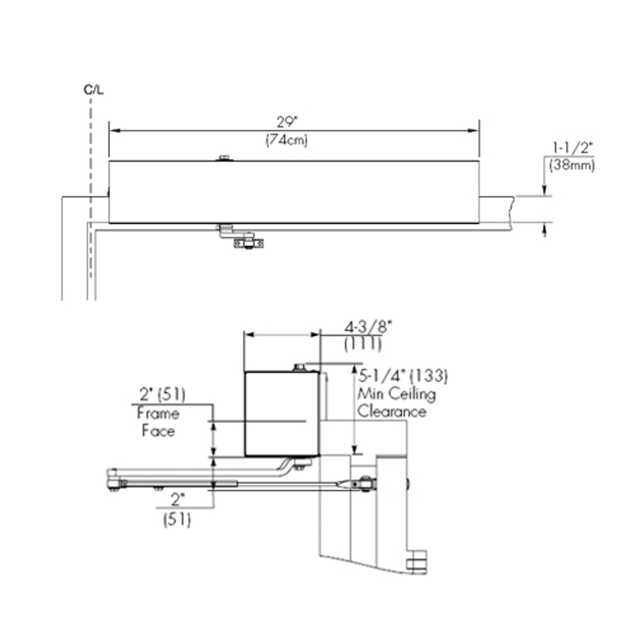 5730-PC-689 Norton 5700 Series Push Side Closer Sizes 1-6 Low Energy Power Operator with Power Cord in Aluminum