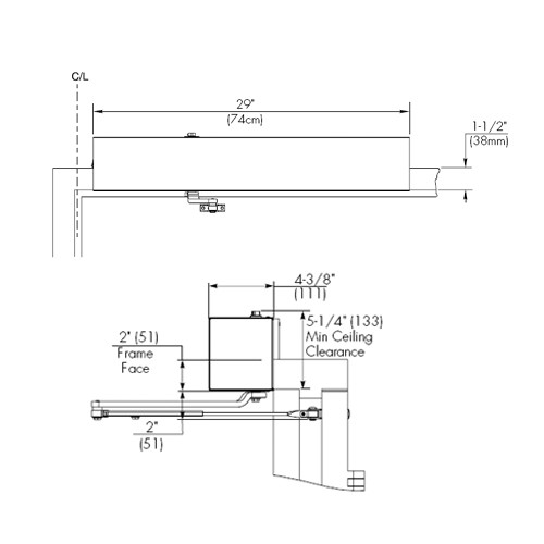 5730-PC-690 Norton 5700 Series Push Side Closer Sizes 1-6 Low Energy Power Operator with Power Cord in Statuary Bronze