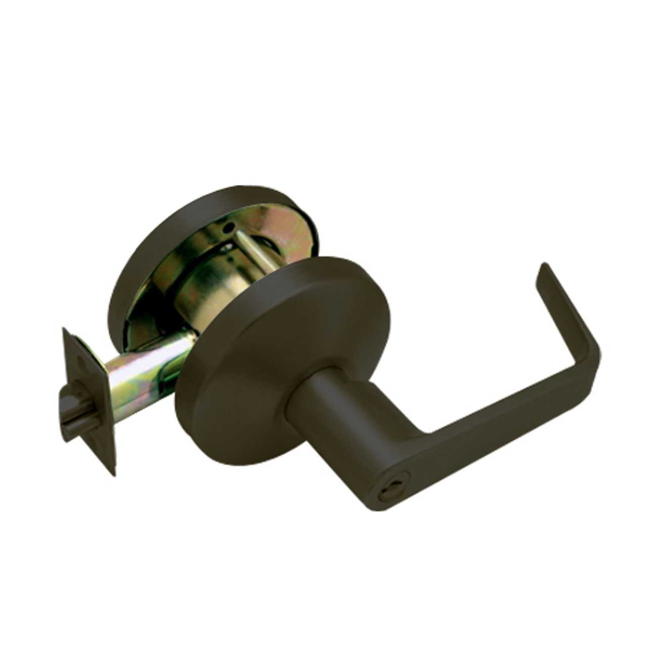 B341PD-D-613 Falcon B Series Single Cylinder Connecting/Exit Lock with Dane Lever Style in Oil Rubbed Bronze Finish