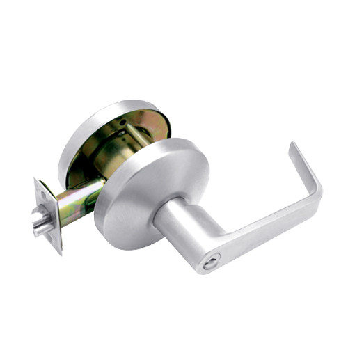 B341PD-D-625 Falcon B Series Single Cylinder Connecting/Exit Lock with Dane Lever Style in Bright Chrome Finish