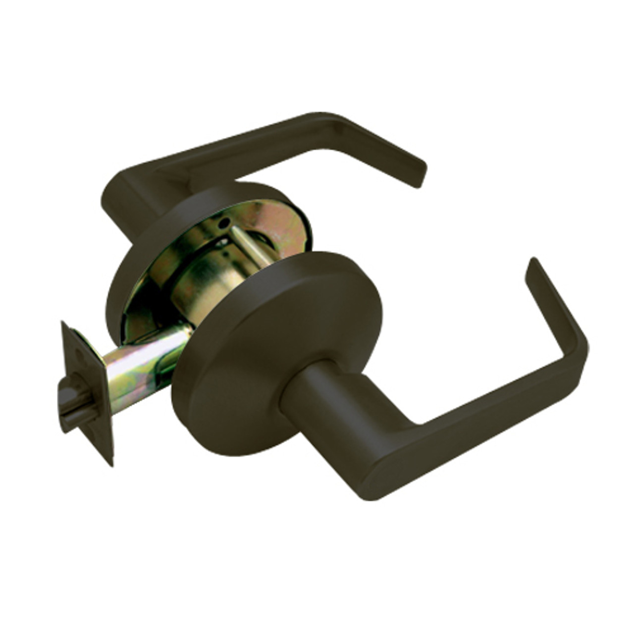 B101S-D-613 Falcon B Series Non-Keyed Cylinder Passage Lock with Dane Lever Style in Oil Rubbed Bronze Finish