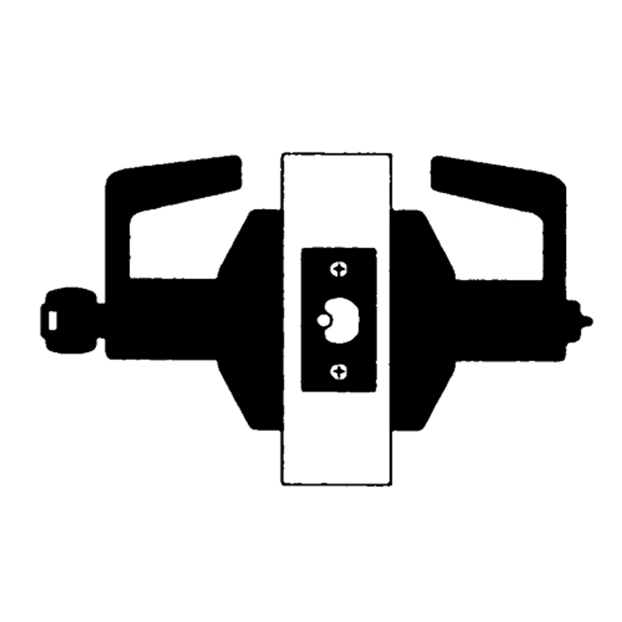 B511PD-Q-606 Falcon B Series Single Cylinder Entry/Office Lock with Quantum Lever Style in Satin Brass